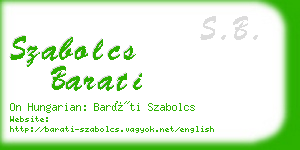 szabolcs barati business card